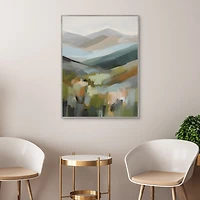 Abstract Mountains Framed Canvas Art Print