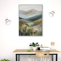 Abstract Mountains Framed Canvas Art Print