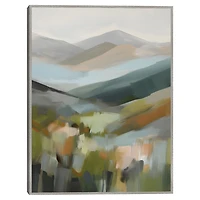 Abstract Mountains Framed Canvas Art Print