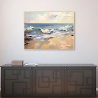 Abstract Ocean Scene Framed Canvas Art Print