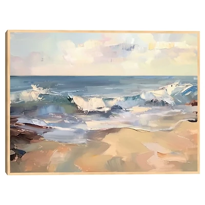 Abstract Ocean Scene Framed Canvas Art Print