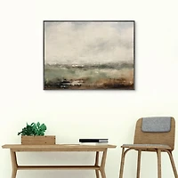 Muted Abstract Landscape Framed Canvas Art Print