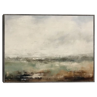 Muted Abstract Landscape Framed Canvas Art Print