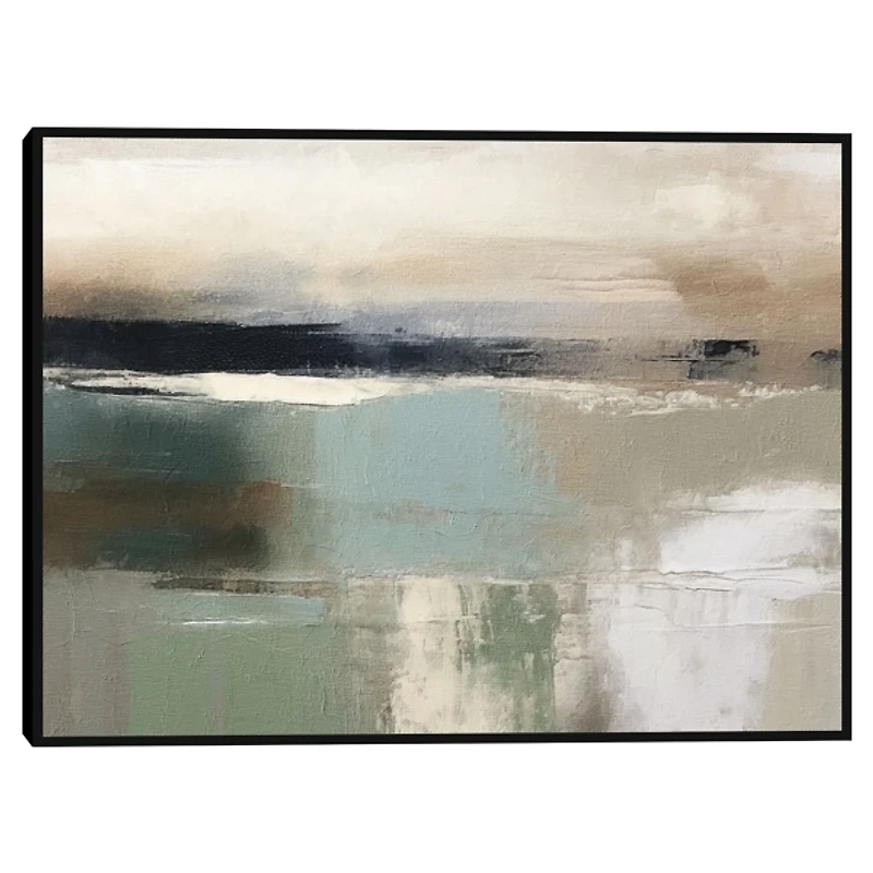 Abstract Earth Tones Framed Canvas Art Print