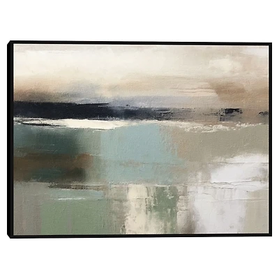 Abstract Earth Tones Framed Canvas Art Print