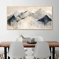 Mountain Tops Framed Canvas Art Print