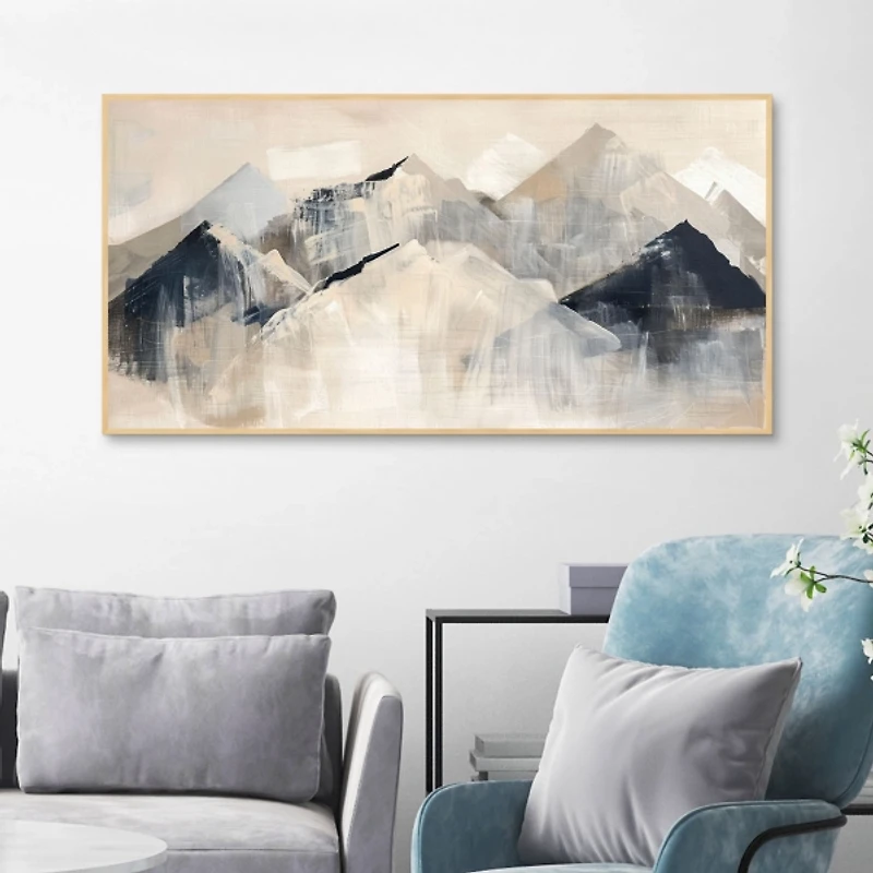 Mountain Tops Framed Canvas Art Print