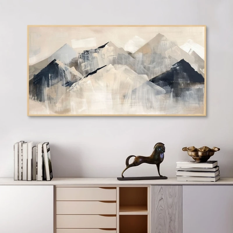 Mountain Tops Framed Canvas Art Print