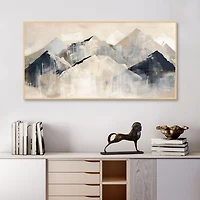 Mountain Tops Framed Canvas Art Print