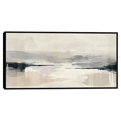 Mono Landscape Framed Canvas Art Print
