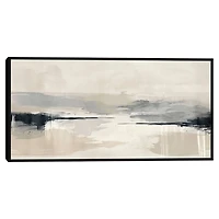 Mono Landscape Framed Canvas Art Print