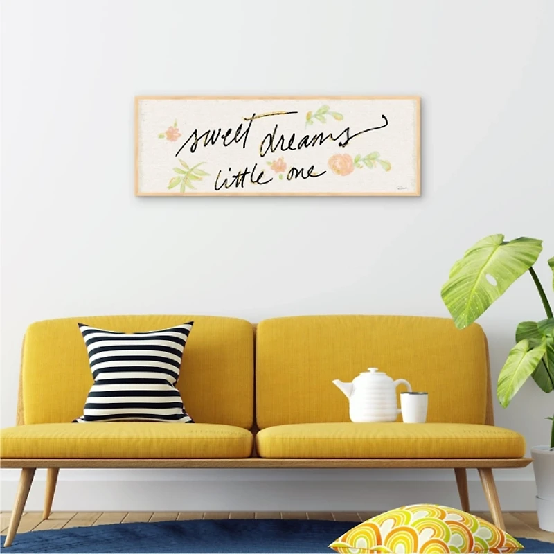 Sweet Dreams Little One Framed Canvas Art Print