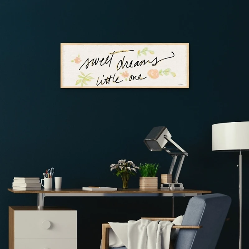 Sweet Dreams Little One Framed Canvas Art Print