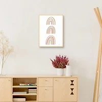 Boho Rainbows Kids Framed Canvas Art Print