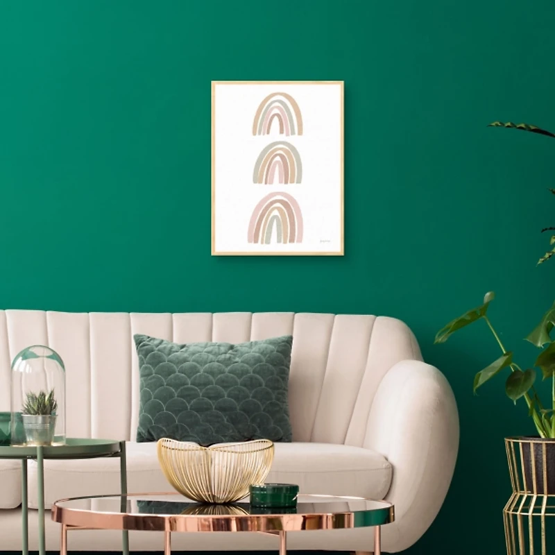 Boho Rainbows Kids Framed Canvas Art Print