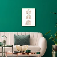 Boho Rainbows Kids Framed Canvas Art Print