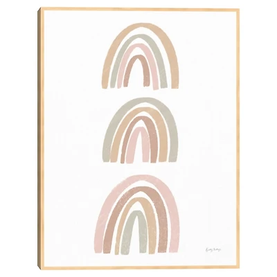 Boho Rainbows Kids Framed Canvas Art Print