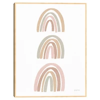 Boho Rainbows Kids Framed Canvas Art Print