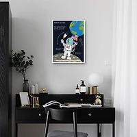 Our Moon Kids Framed Canvas Art Print