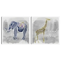 Dream Tall Kids Framed Canvas Art Prints, Set of 2