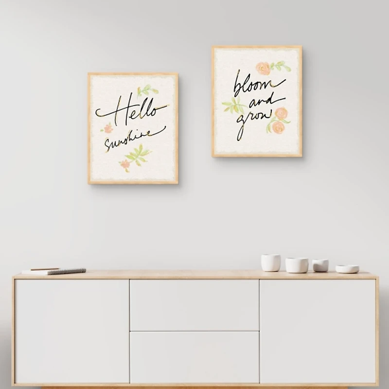 Bloom & Grow Kids Framed Canvas Prints, Set of 2