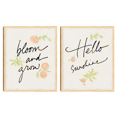 Bloom & Grow Kids Framed Canvas Prints, Set of 2