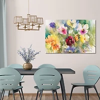 Posing Pansies Canvas Art Print