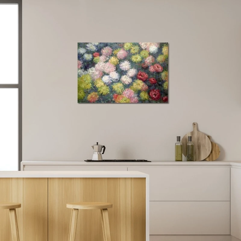Monet Chrysanthemums Canvas Art Print