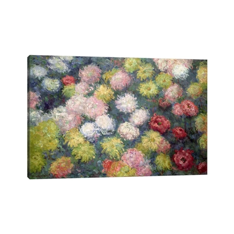 Monet Chrysanthemums Canvas Art Print