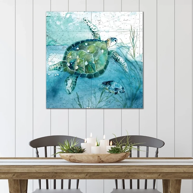 Island Swim Canvas Art Print