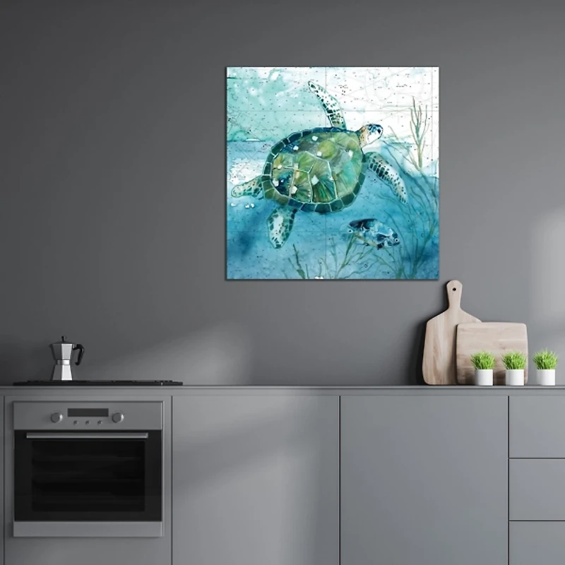 Island Swim Canvas Art Print