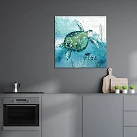 Island Swim Canvas Art Print