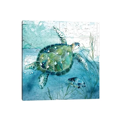 Island Swim Canvas Art Print