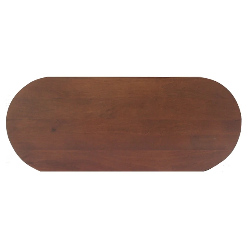 Brown and Brass Fluted Coffee Table