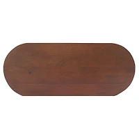 Brown and Brass Fluted Coffee Table