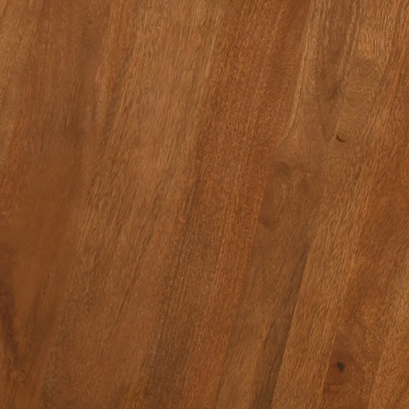 Brown and Brass Fluted Accent Table