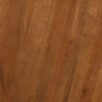 Brown and Brass Fluted Accent Table