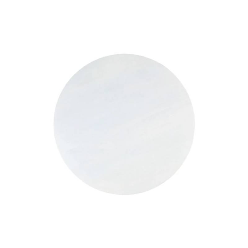 White Distressed Round Storage Coffee Table