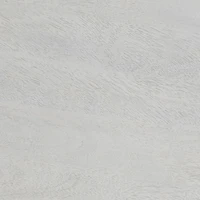 White Distressed Round Fluted Accent Table