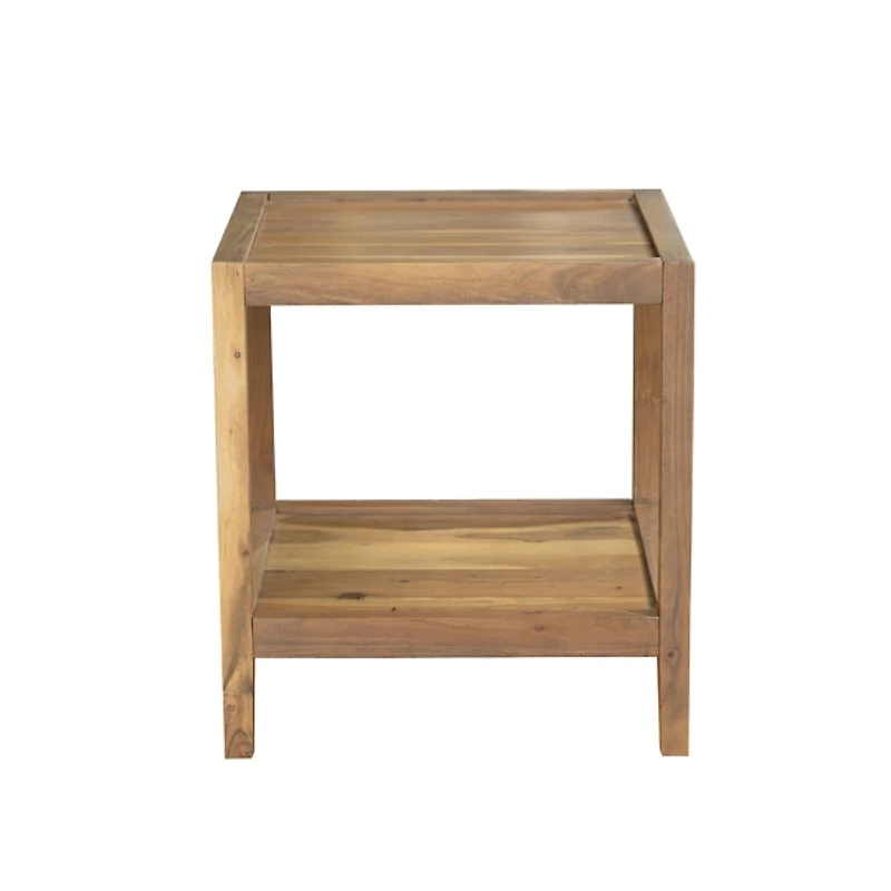 Light Brown Malibu Square Accent Table
