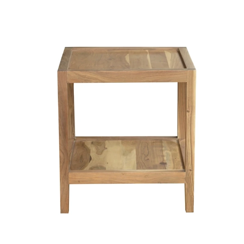Light Brown Malibu Square Accent Table