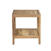 Light Brown Malibu Square Accent Table