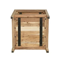 Light Brown Malibu Square Accent Table