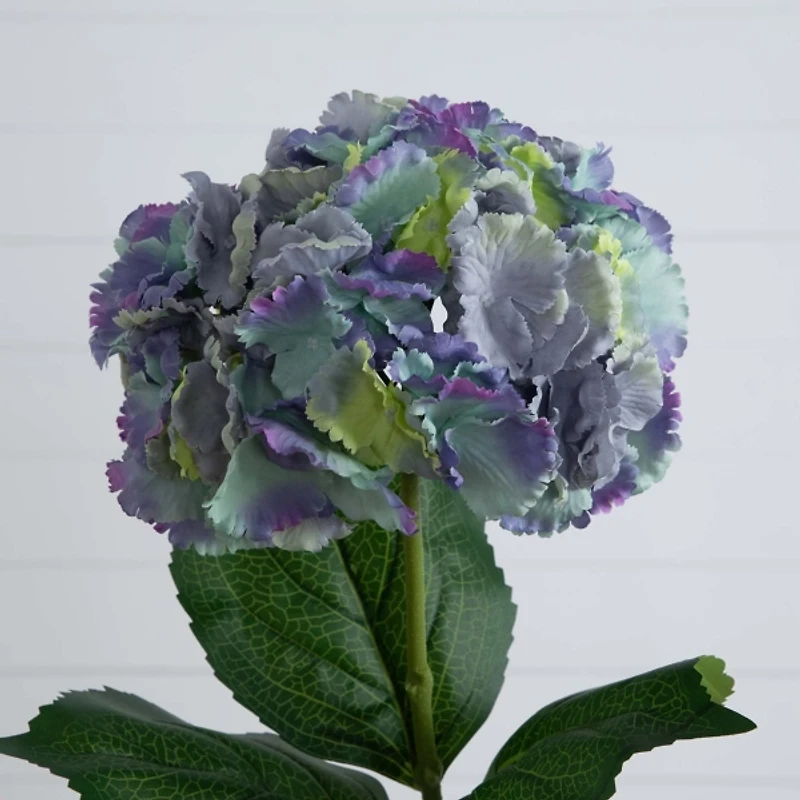 Purple Tie Dye Hydrangea Flower Stems, Set of 3