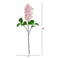 Pink Lilac Flower Stems, Set of 3