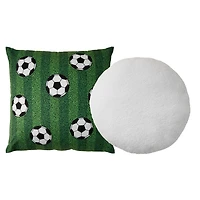 Plush Soccer Pillows, Set of 2