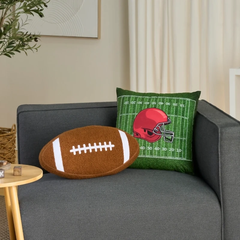 Plush Football Pillows, Set of 2