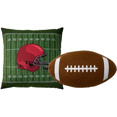 Plush Football Pillows, Set of 2