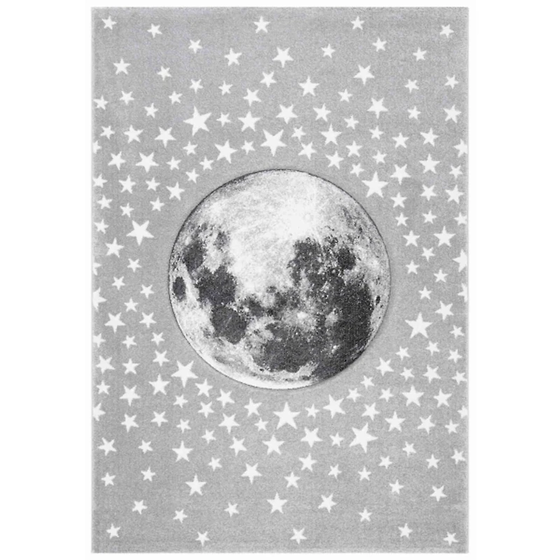 Gray Moon Kids Area Rug, 8x10