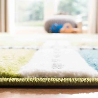 Green Town Roads Kids Area Rug